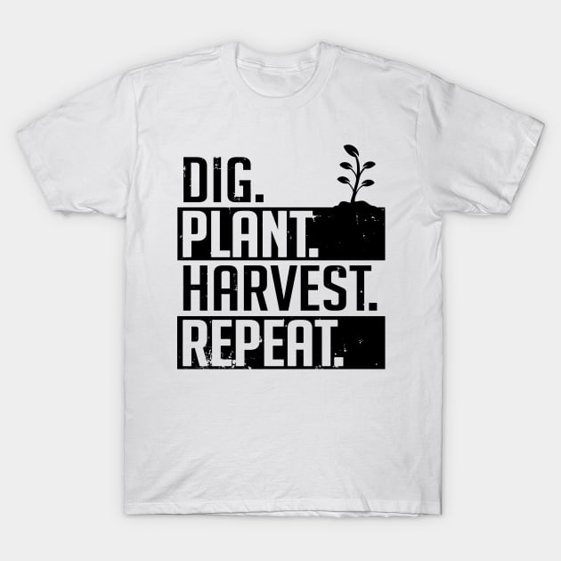 Dig plant harvest repeat (black) T-Shirt by nektarinchen